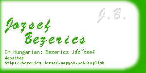 jozsef bezerics business card